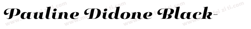 Pauline Didone Black字体转换